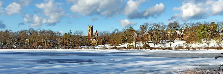 Winter Panoramic View of Wellesley College Photograph by Lyuba Filatova