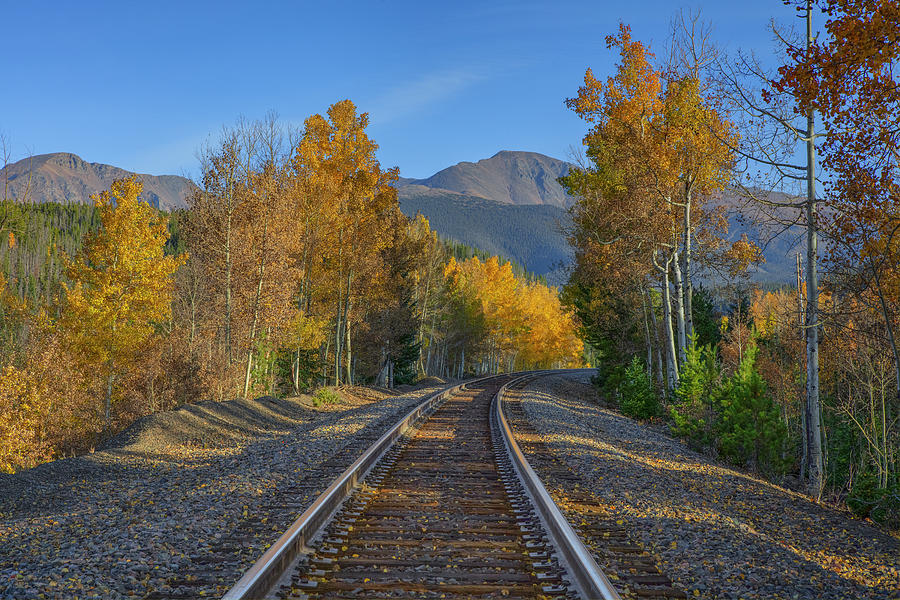 Winter Park, Colorado, Train Tracks and Fall Colors 1 Photograph by Rob ...