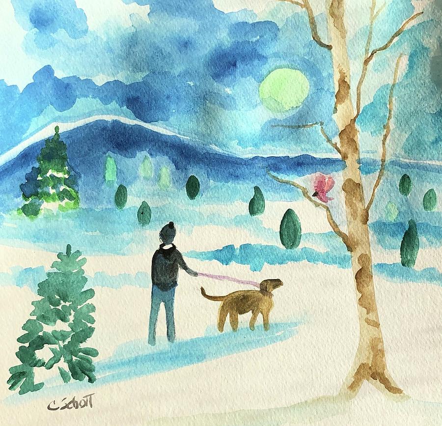 Winter Peace Painting by Christina Schott