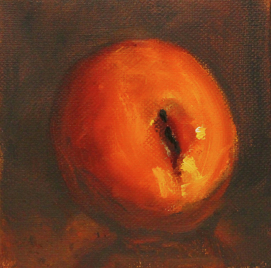 Winter Peach Painting by Nancy Merkle