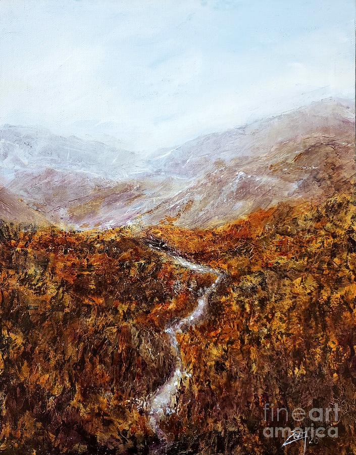 Winter Peaks Mixed Media by Zan Savage Winter Peaks Mixed Media by Zan Savage
