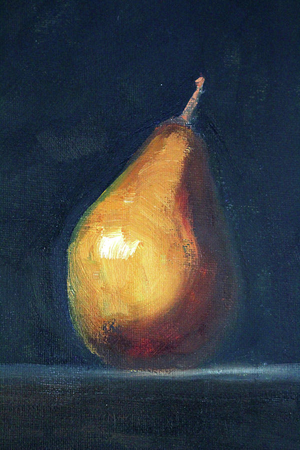Winter Pear Painting by Nancy Merkle
