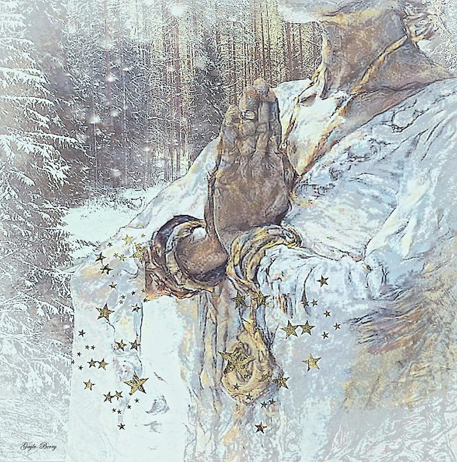 Winter Mixed Media - Winter Prayer 002 by Gayle Berry
