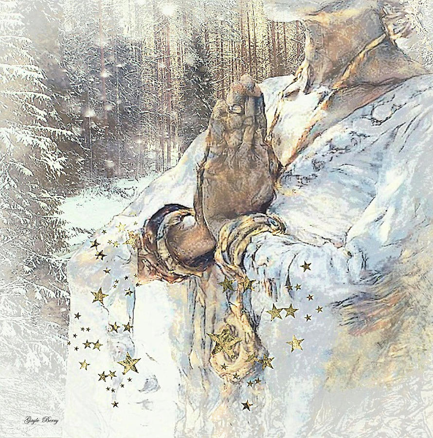 Winter Mixed Media - Winter Prayer by Gayle Berry