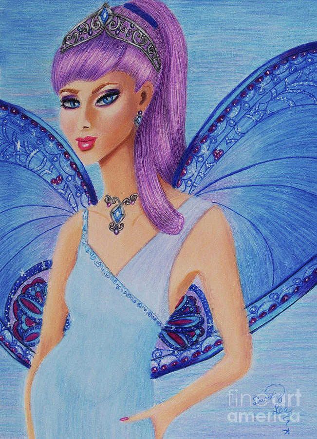 Winter Princess Fairy Painting by Dorothy Lee