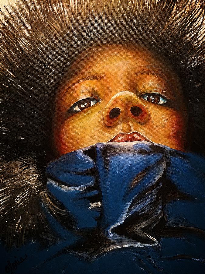 Winter Coat Painting - Winter Raven by Minimalist Artist