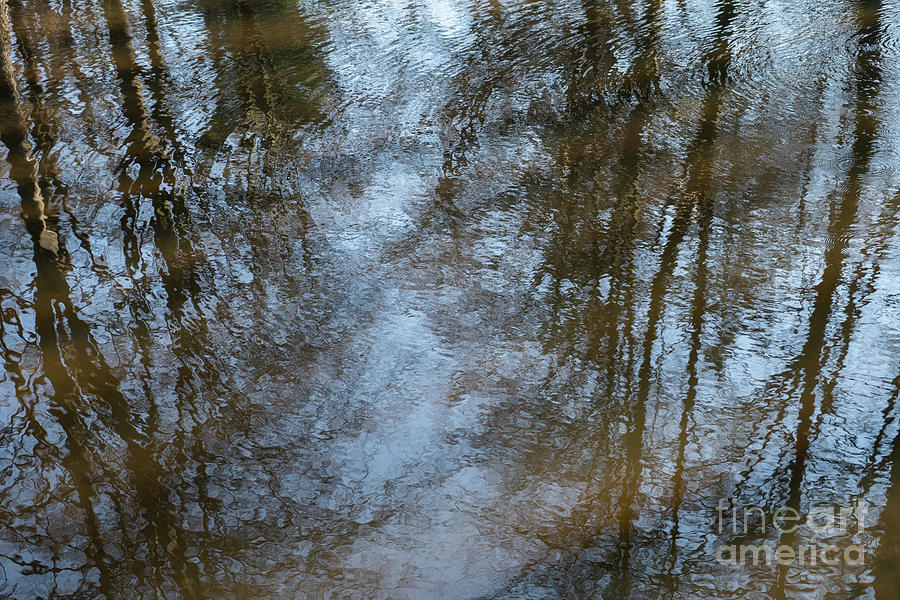 Winter reflection and flowing water Photograph by Adriana Mueller