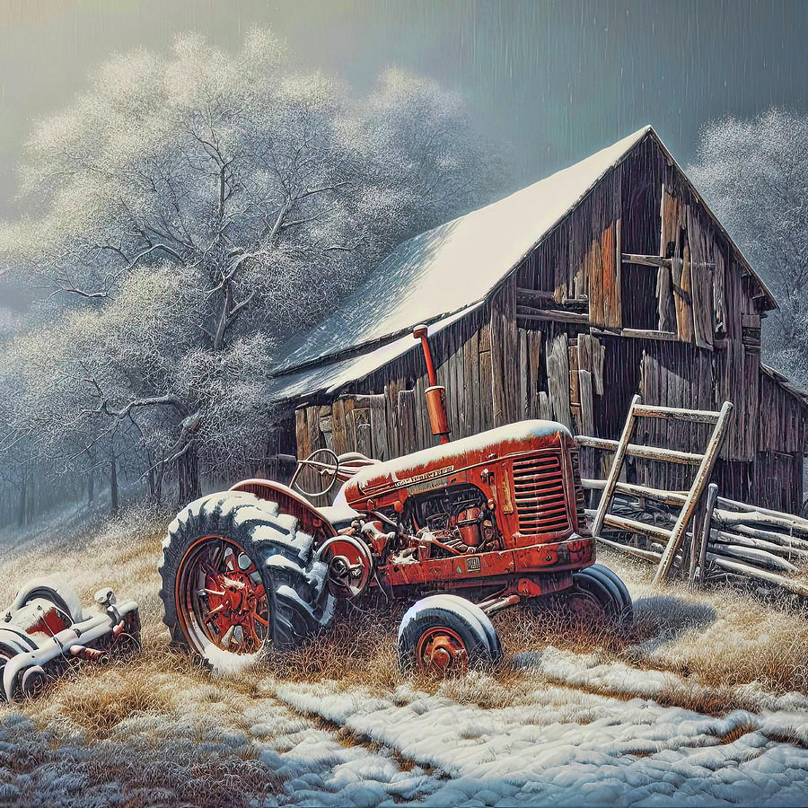 Winter Rest  Digital Art by HH Photography of Florida