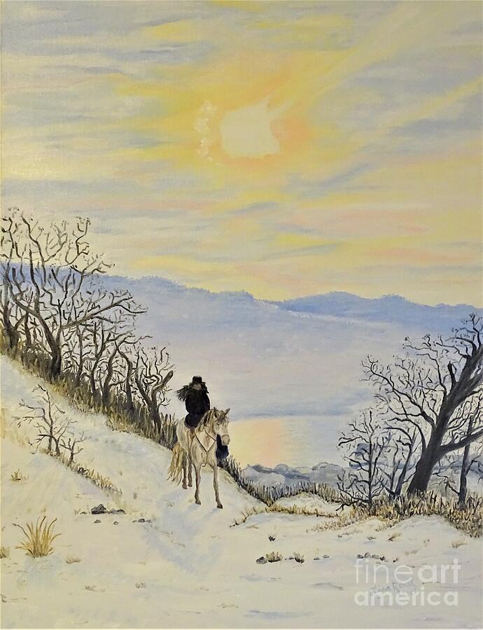 Winter Ride Painting by Lisa Rose Musselwhite
