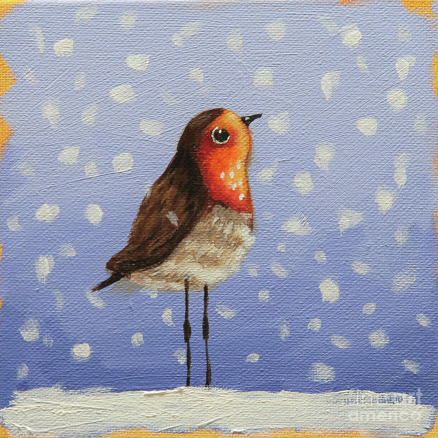 Winter Robin Painting