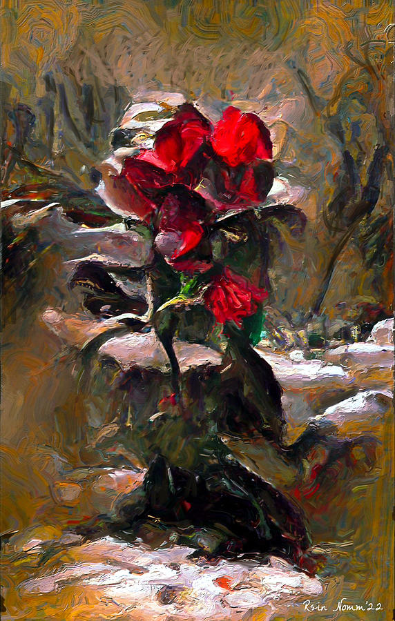 Winter Rose Digital Art by Rein Nomm