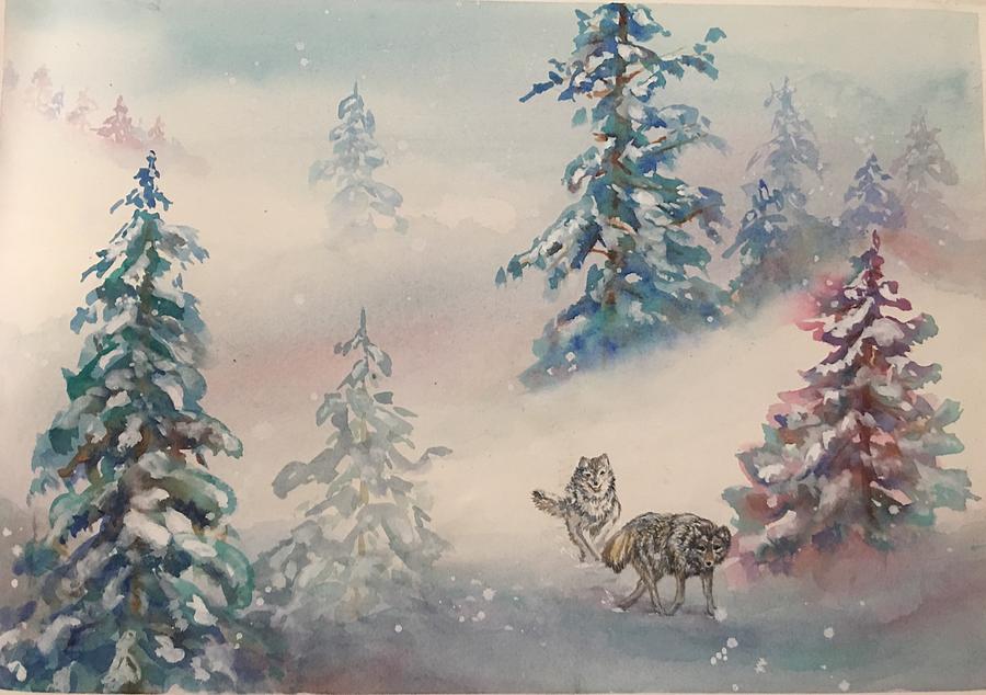Winter rovers Painting by Debbie Hornibrook