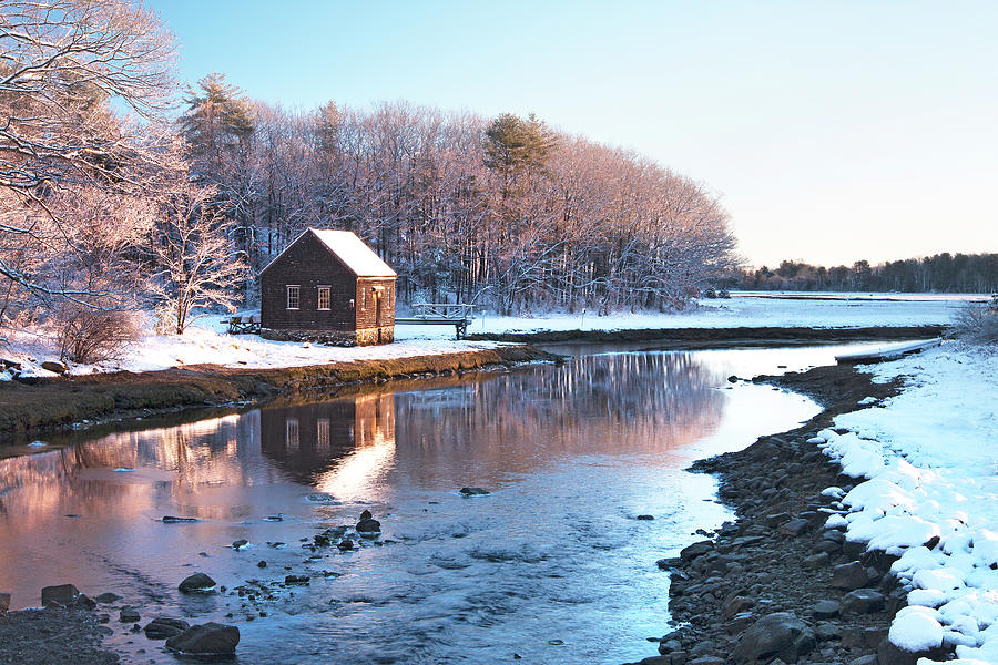 Winter Scene in Rye NH Photograph by Eric Gendron