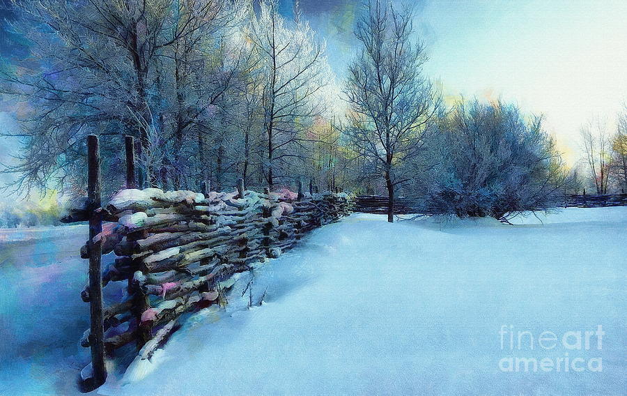 Winter Scene Digital Art by Jerzy Czyz