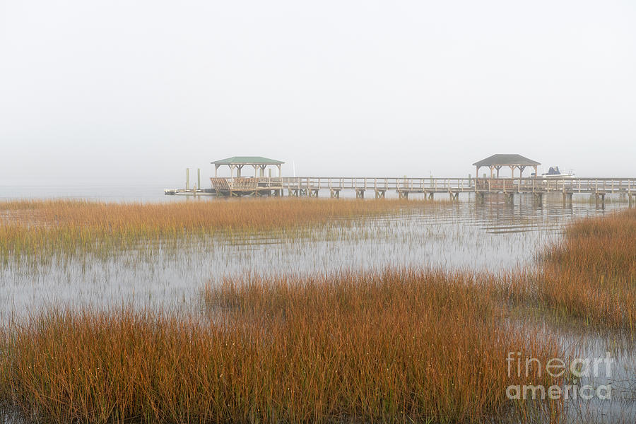Winter Sea Fog Rolling In Over The Wando River Photograph