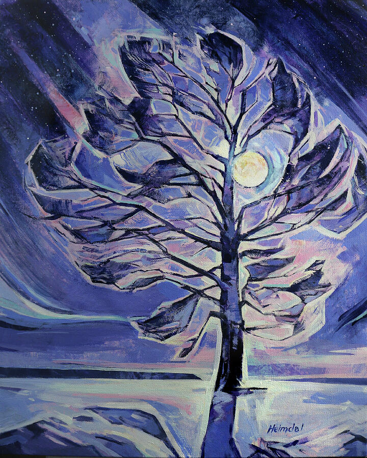 Winter Sentinel Tree 3 Painting by Tim Heimdal
