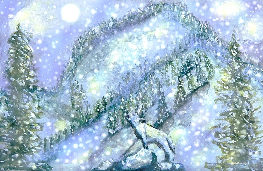 Winter Painting - Winter Serenade  by Angela Davies