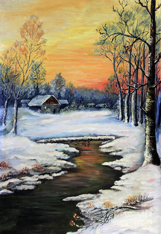 Winter Serenity Painting by Pattie Calfy