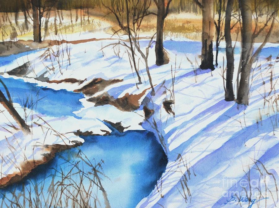 Winter shadows #4 Painting by Betty M M Wong