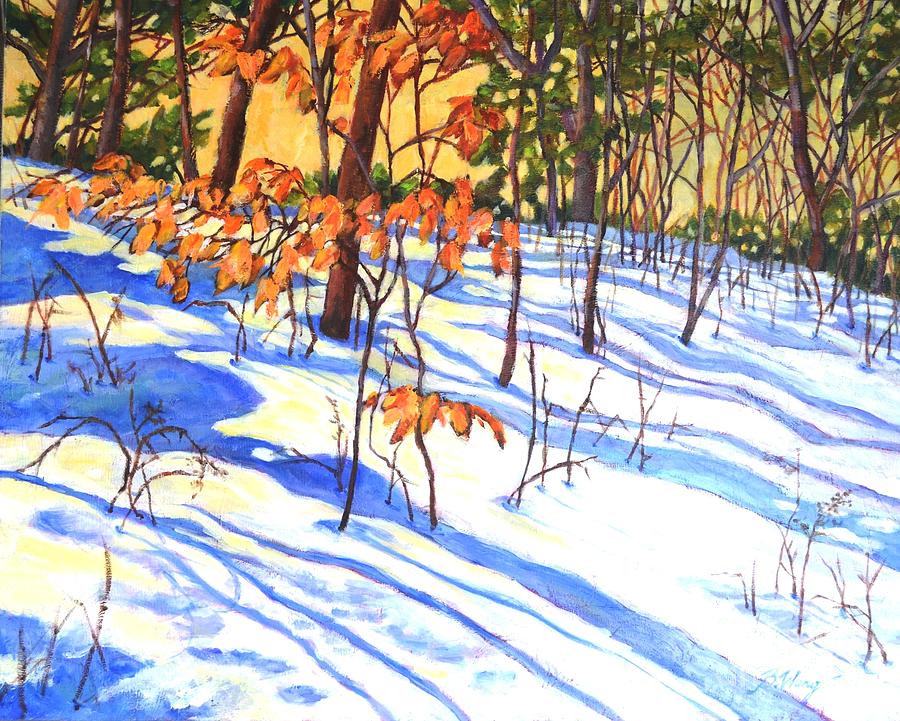 Winter Shadows #5 Painting by Betty M M Wong