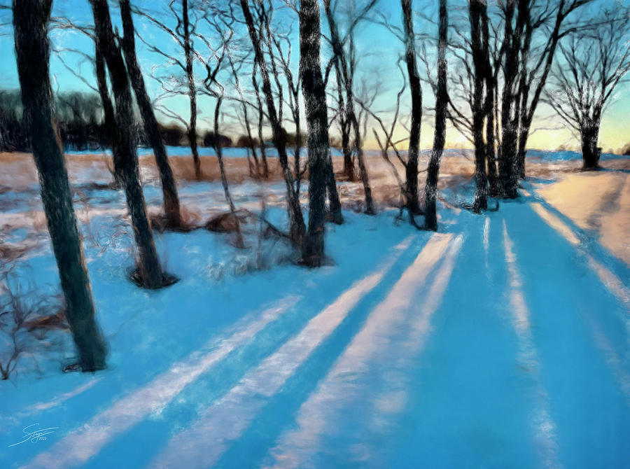 Winter Shadows Digital Art by Rick Stringer