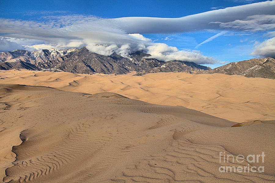 Winter Skies At Great Sand Dunes National Park And Preserve Photograph by Adam Jewell
