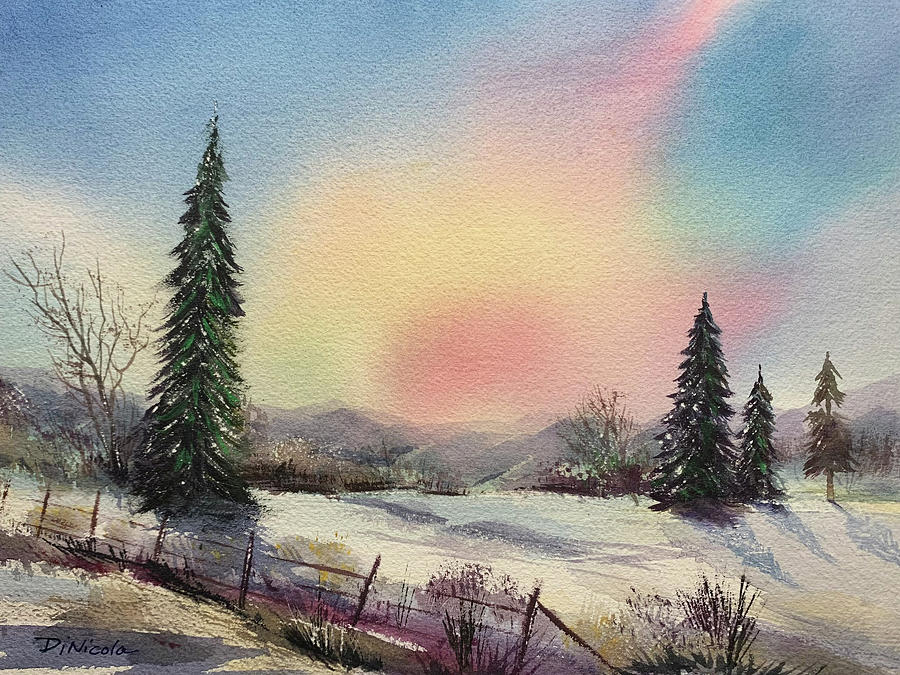 Winter Sky Painting by Anthony DiNicola