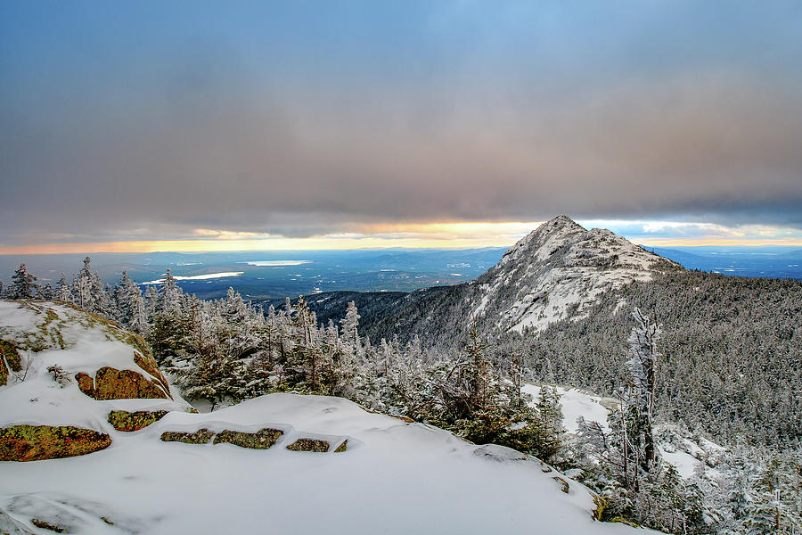 Winter Sky Over Mount Chocorua Photograph by Jeff Sinon