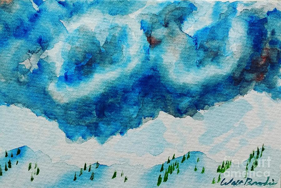 Winter Sky Painting by Walt Brodis