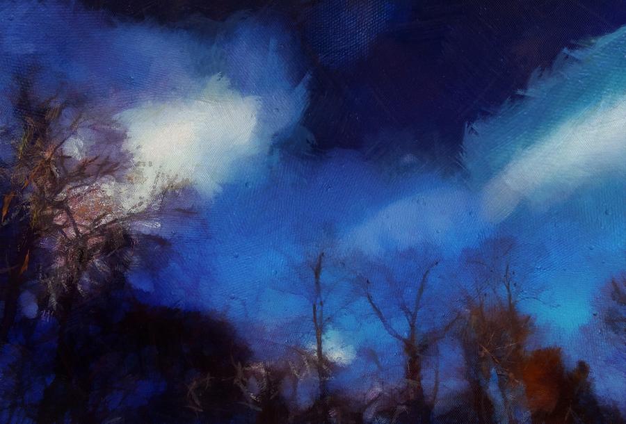 Winter Skyline Mixed Media by Christopher Reed