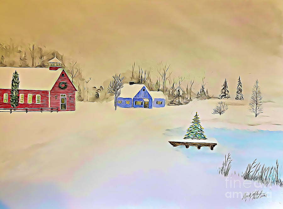Winter Painting - Winter Snowfall by Gary Martinek