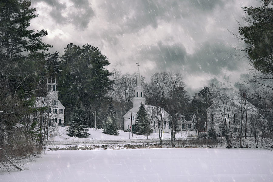 Winter Snowfall in Marlow, NH Photograph by Joann Vitali