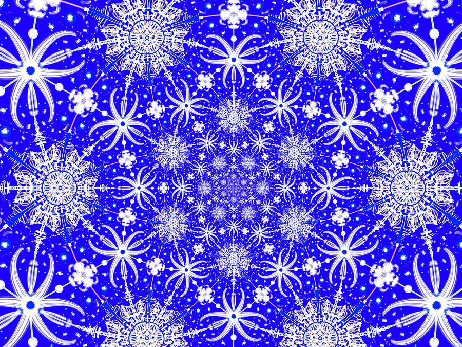 Winter Snowflake Spiral 3 Digital Art by Eileen Backman