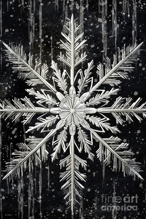 Winter Digital Art - Winter Snowflake by Tina LeCour