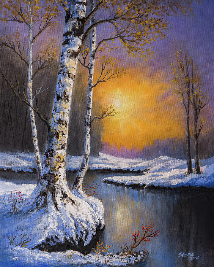 Winter Solitude Painting by Chris Steele