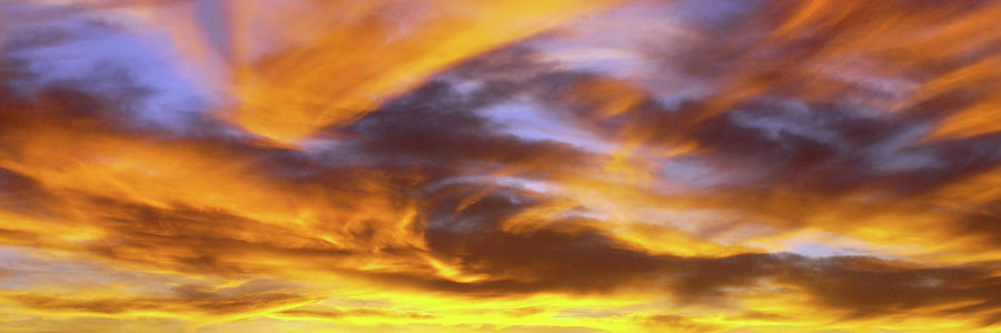 Sunset Photograph - Winter Solsctice Sunset Abstract In Panorama by Douglas Taylor