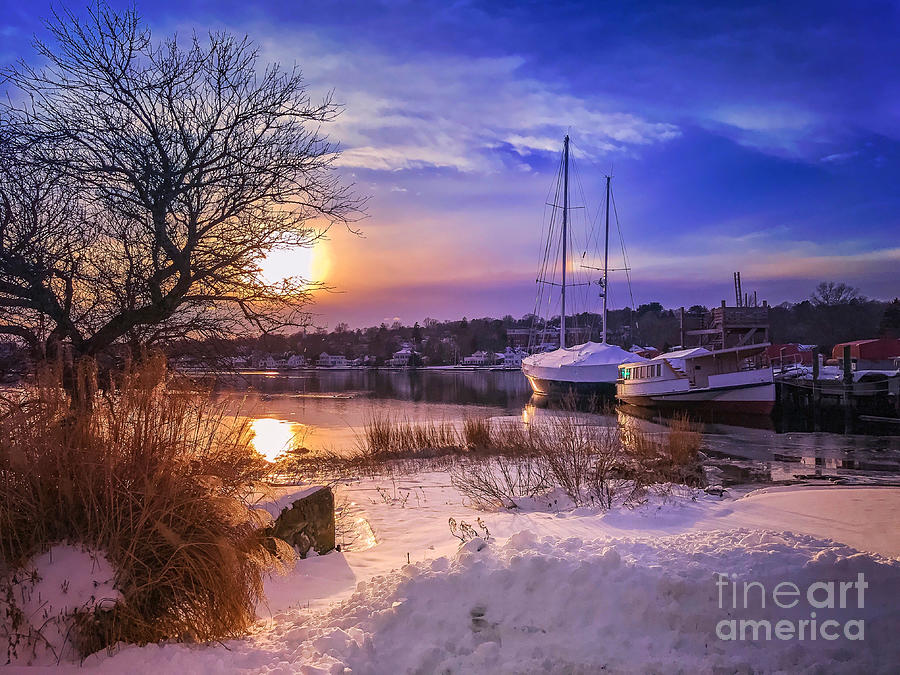 Winter Solstice in Mystic, Connecticut Photograph by Linda Ouellette
