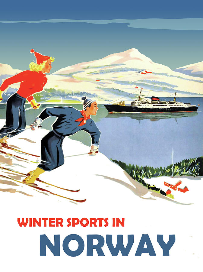 Winter Sports in Norway Digital Art by Long Shot
