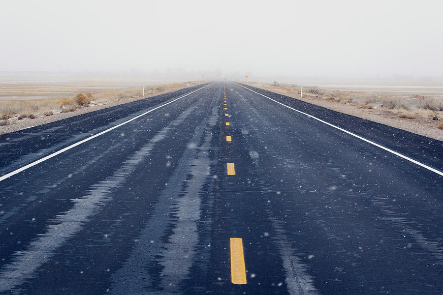 Winter Storm Road Photograph by Joan Escala-Usarralde