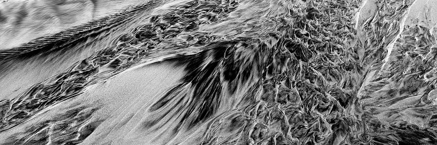 Winter storm sand drainage patterns at Tourmaline Surfing Park, North Pacific Beach, San Diego, Cali Photograph by Panoramic Images