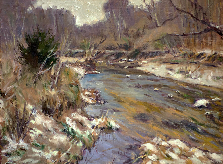 Winter Stream Painting
