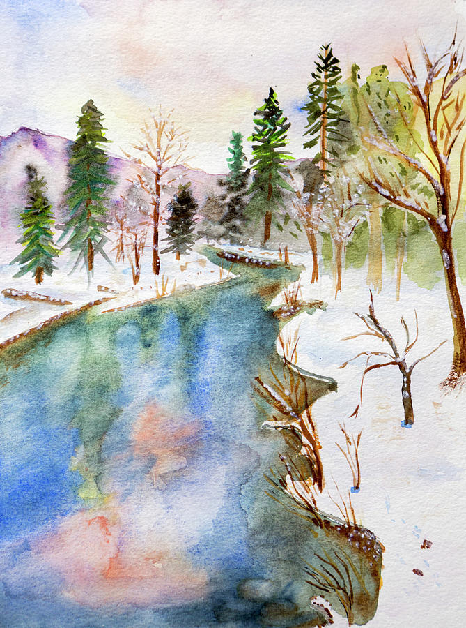 Winter Stream Photograph by Her Arts Desire
