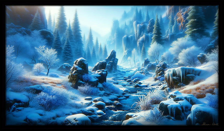 Winter Stream Digital Art by Shawn Dall