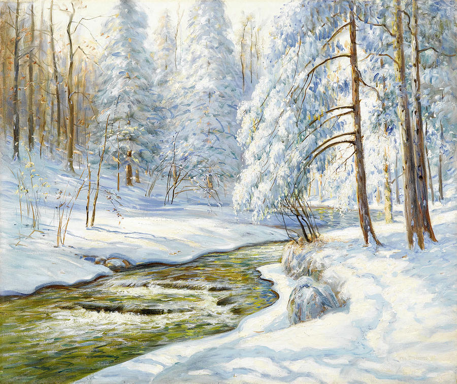 Winter Stream Painting by Walter Launt Palmer