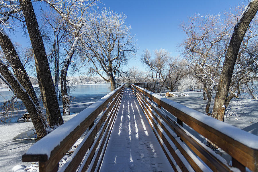 Winter Stroll at Barr Lake Photograph by Kelly Kennon