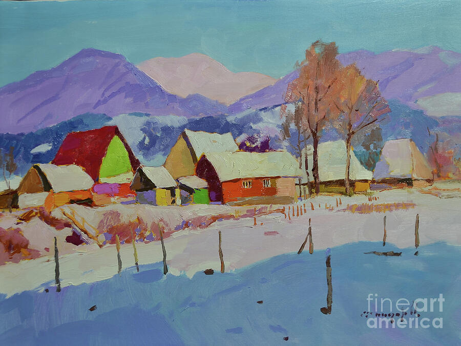 Mountain Painting - Winter Sun by Alexander Shandor
