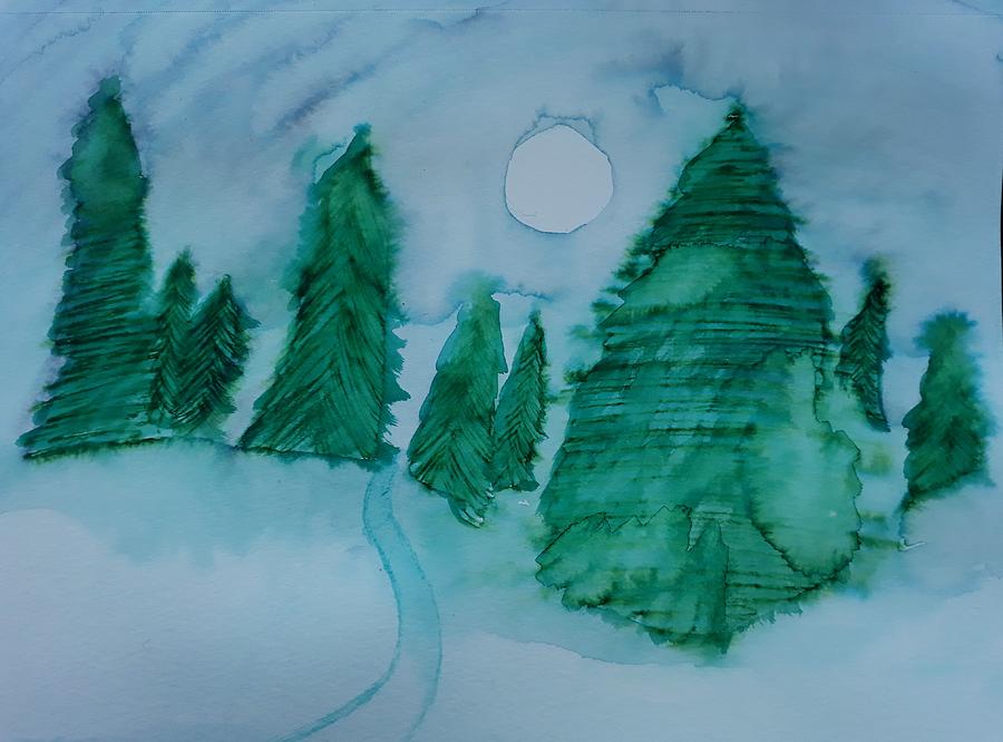 Winter Painting - Winter Sun and Fog by Vale Anoai