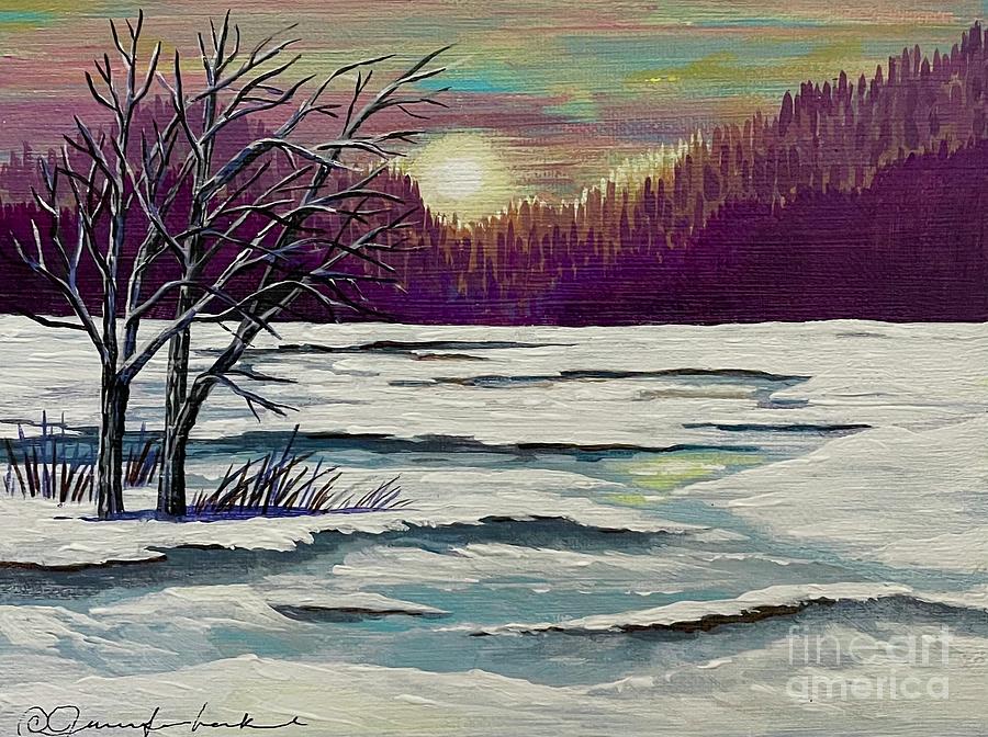 Winter Sun Painting by Jennifer Lake