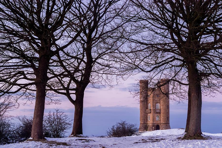 Winter Sun On Broadway Tower,Cotswolds, England, UK Photograph by Sarah Howard