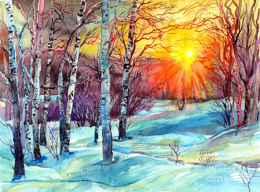 Winter Painting - Winter Sun by Suzann Sines